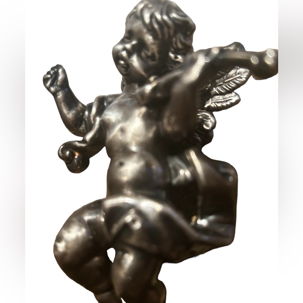 Vintage Sterling silver cherub brooch - Picture 3 of 6